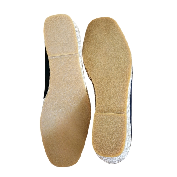 André Assous Black Espadrille Low Wedge - Picture 5 of 8